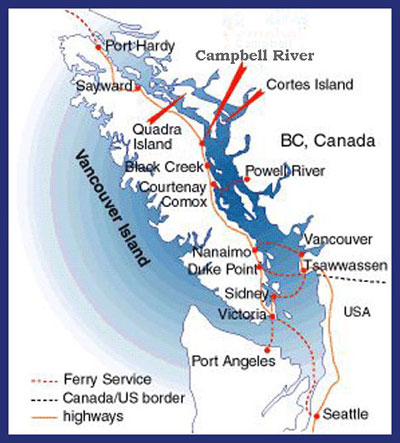 Vancouver island Map