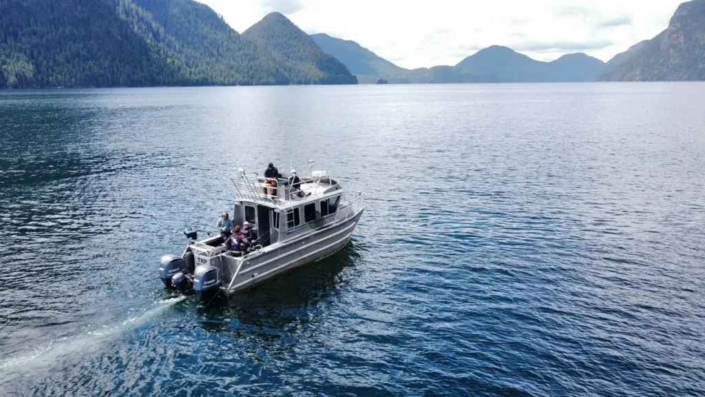 Campbell River Fishing Guide vessel on the ocean