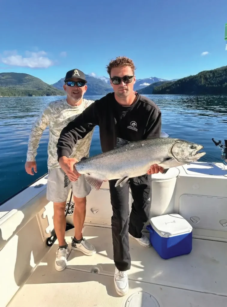 showing off a big catch