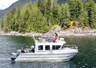 customers enjoying the view from aboard our boat